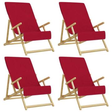 Burgundy Beach Towels Set - 4 pcs, 60x135 cm, 400 GSM