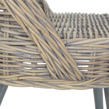 Stylish Kubu Rattan Grey Sofa Chair | Hipomarket UK