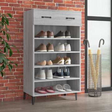 Shoe Cabinet Grey Sonoma - Stylish & Practical Storage Solution