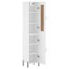 Stylish Highboard White 34.5x34x180 cm - Engineered Wood