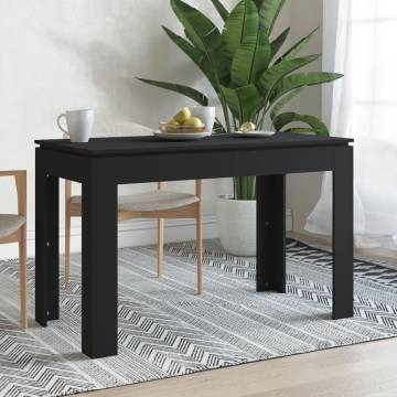 Stylish Black Dining Table 120x60 cm - Durable & Easy to Clean