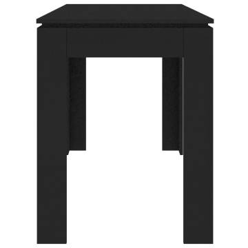 Stylish Black Dining Table 120x60 cm - Durable & Easy to Clean