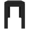 Stylish Black Dining Table 120x60 cm - Durable & Easy to Clean