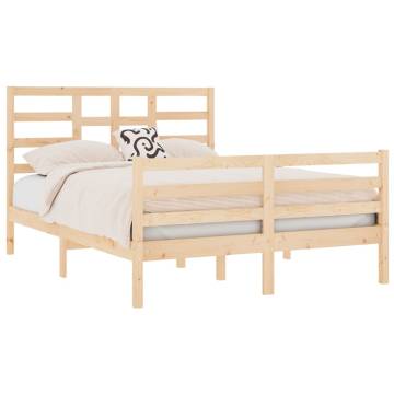 Solid Wood Bed Frame 120x190 cm - Small Double | HipoMarket