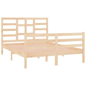 Solid Wood Bed Frame 120x190 cm - Small Double | HipoMarket