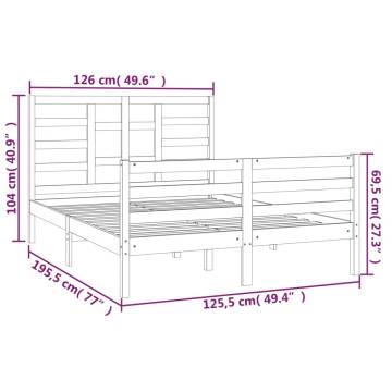 Solid Wood Bed Frame 120x190 cm - Small Double | HipoMarket