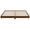 Brown Oak Bed Frame 180x200 cm Super King - Engineered Wood