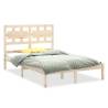 Solid Wood Bed Frame 140x200 cm - Timeless Design | Hipo Market