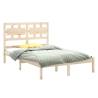 Solid Wood Bed Frame 140x200 cm - Timeless Design | Hipo Market