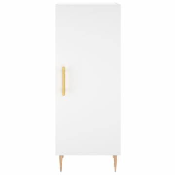 Stylish Highboard White - 34.5x34x180 cm Engineered Wood