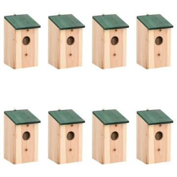 8 Wooden Bird Houses - Stylish Garden & Shelter - HipoMarket