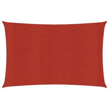 Sunshade Sail 3.5x4.5m Red - HDPE 160 g/m² | HipoMarket