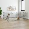 44-Panel Pet Cage with Door Black 35x35 cm Steel Size 1.5 cm Model 44-panel with door 