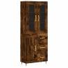 Stylish Smoked Oak Highboard - 69.5cm | HipoMarket UK