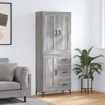 Elegant Highboard Grey Sonoma - Stylish Storage Solution