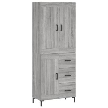 Elegant Highboard Grey Sonoma - Stylish Storage Solution