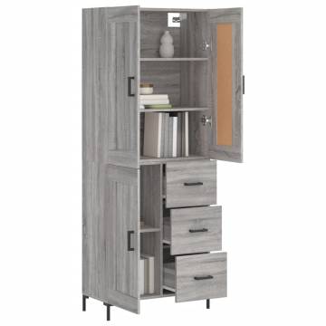 Elegant Highboard Grey Sonoma - Stylish Storage Solution