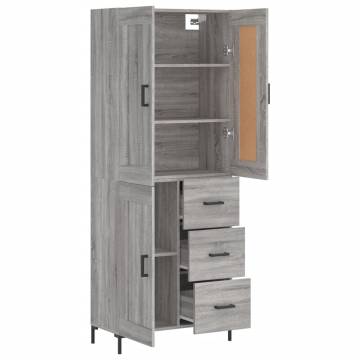 Elegant Highboard Grey Sonoma - Stylish Storage Solution