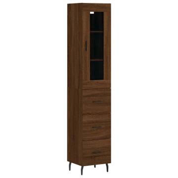 Elegant Highboard Brown Oak - Stylish Storage Solution