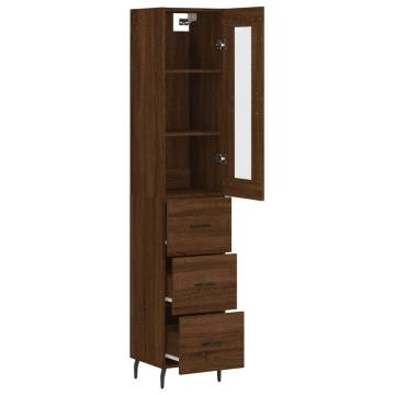 Elegant Highboard Brown Oak - Stylish Storage Solution