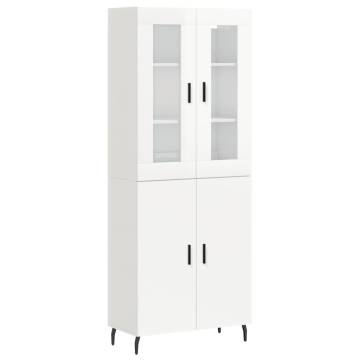 Highboard High Gloss White - Stylish Storage Cabinet | HipoMarket