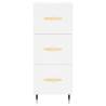 Stylish Highboard in White - 34.5x34x180 cm Engineered Wood