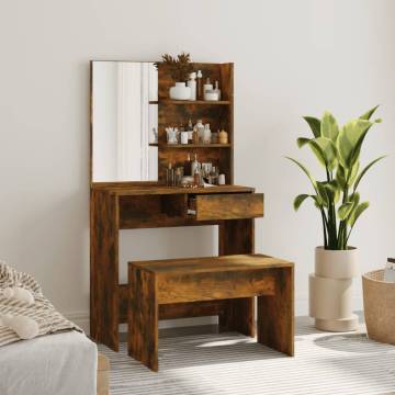 Dressing Table Set - Smoked Oak | Stylish & Functional Design