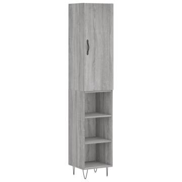 Highboard Grey Sonoma - Elegant Engineered Wood Storage