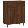 Stylish Highboard Brown Oak - 69.5x34x180 cm