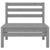 3 Piece Garden Lounge Set Grey Solid Pinewood - Relax Outdoors