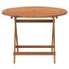 Folding Garden Table Ø 90x75 cm - Solid Acacia Wood