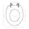 WC Toilet Seats 2 pcs Soft Close MDF Porcelain Design