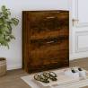 Shoe Cabinet Smoked Oak 63x24x81 cm Engineered Wood Colour smoked oak Quantity in Package 1 Height 81 cm Width 63 cm 