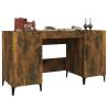 Desk Smoked Oak 140x50x75 cm - Stylish Engineered Wood Design