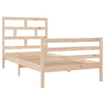 Solid Wood Pine Bed Frame 100x200 cm - Modern & Stylish