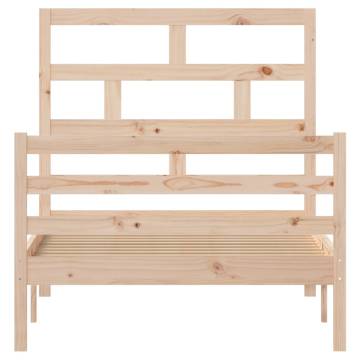 Solid Wood Pine Bed Frame 100x200 cm - Modern & Stylish