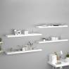 Floating Wall Shelves 4 pcs White 120x23.5x3.8 cm MDF Colour white Size 120 x 23.5 x 3.8 cm Quantity in Package 4 Number of Pieces 1 