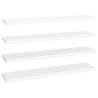 Stylish Floating Wall Shelves - 4 pcs White | HipoMarket