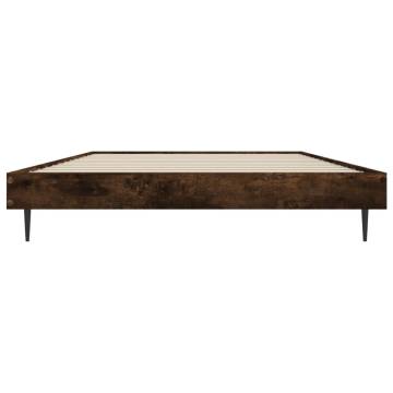 Smoked Oak Bed Frame 90x190 cm - Durable & Stylish