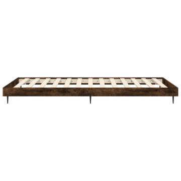 Smoked Oak Bed Frame 90x190 cm - Durable & Stylish