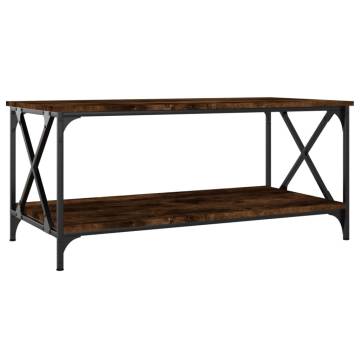 Elegant Smoked Oak Coffee Table | 100x50 cm | Hipomarket