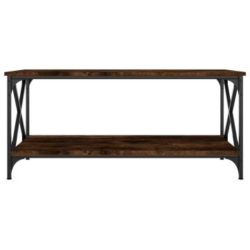 Elegant Smoked Oak Coffee Table | 100x50 cm | Hipomarket