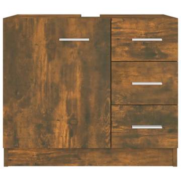 Sink Cabinet Smoked Oak 63x30x54 cm | Stylish Bathroom Storage