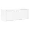 High Gloss White Wall Shoe Cabinet - Compact & Stylish