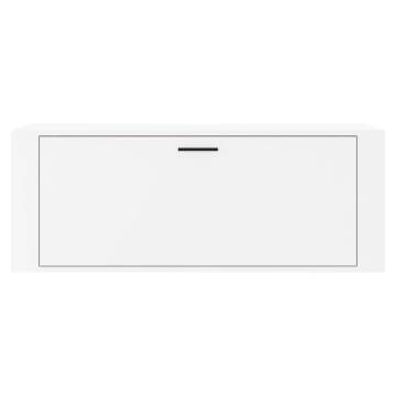 High Gloss White Wall Shoe Cabinet - Compact & Stylish