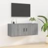 Wall Mounted TV Cabinet Grey Sonoma 100x34.5x40 cm Colour grey sonoma Quantity in Package 1 Height 40 cm Width 100 cm 