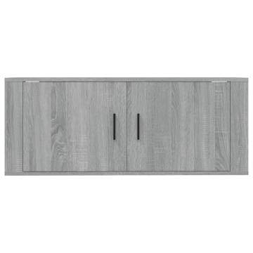 Wall Mounted TV Cabinet Grey Sonoma - Stylish & Practical 100x34.5cm