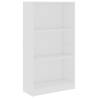 3-Tier Book Cabinet White - Engineered Wood | Hipomarket