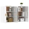 Wall Mounted Cabinets - 2 pcs High Gloss White | HipoMarket