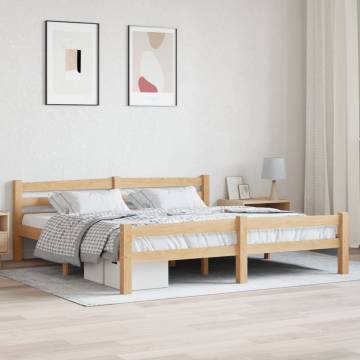 Solid Pinewood Bed Frame 180x200 cm Super King | HipoMarket